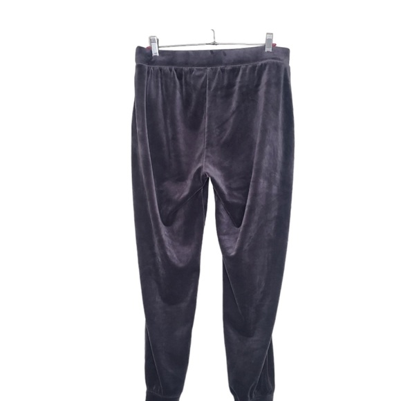 Cynthia Rowley Grey Velvet Velour Jogger Lounge Pants - Picture 2 of 5